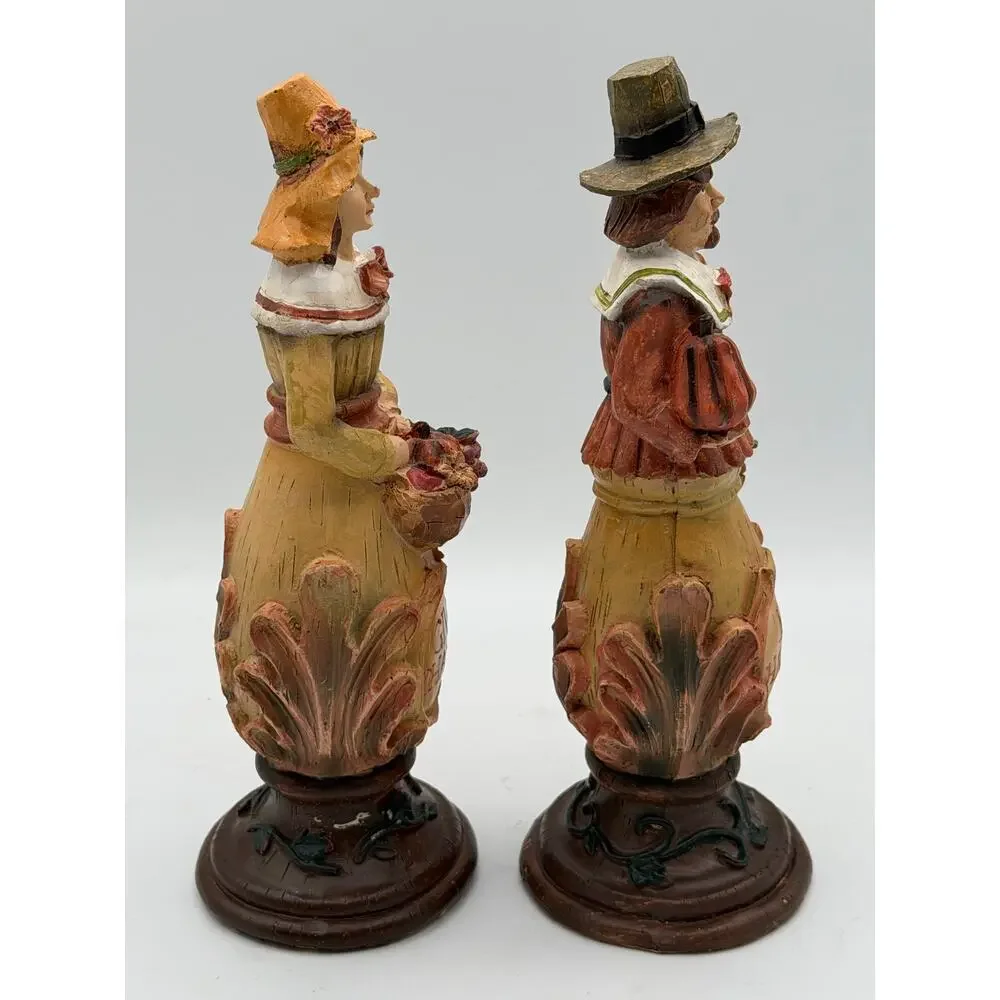 Fall Thanksgiving Pilgrim Couple Figurines 